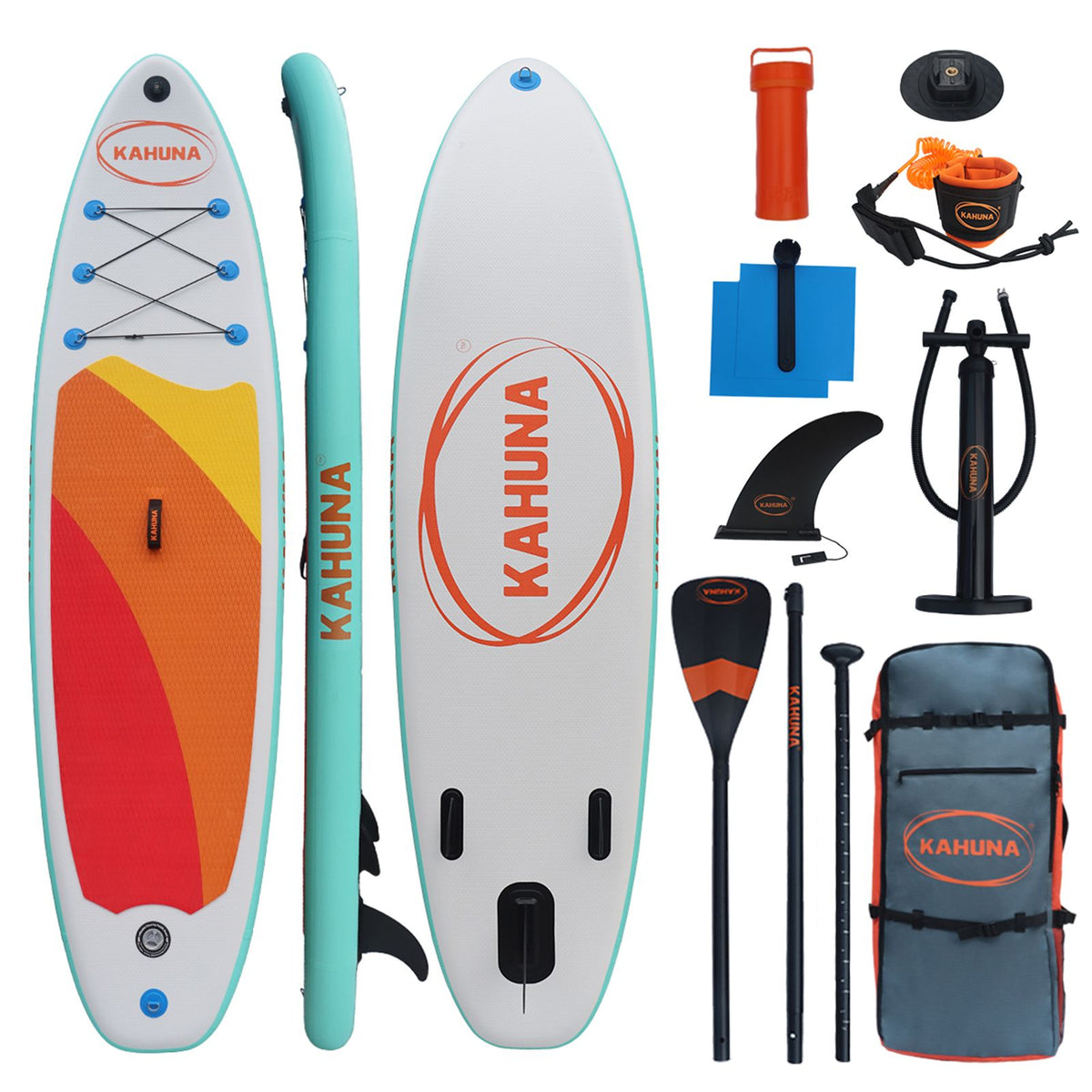 Kahuna Hana 11ft Inflatable Stand Up Paddle Board Set - iSUP Paddleboard Package with Paddle, Pump & Backpack - SportZone.co.nz