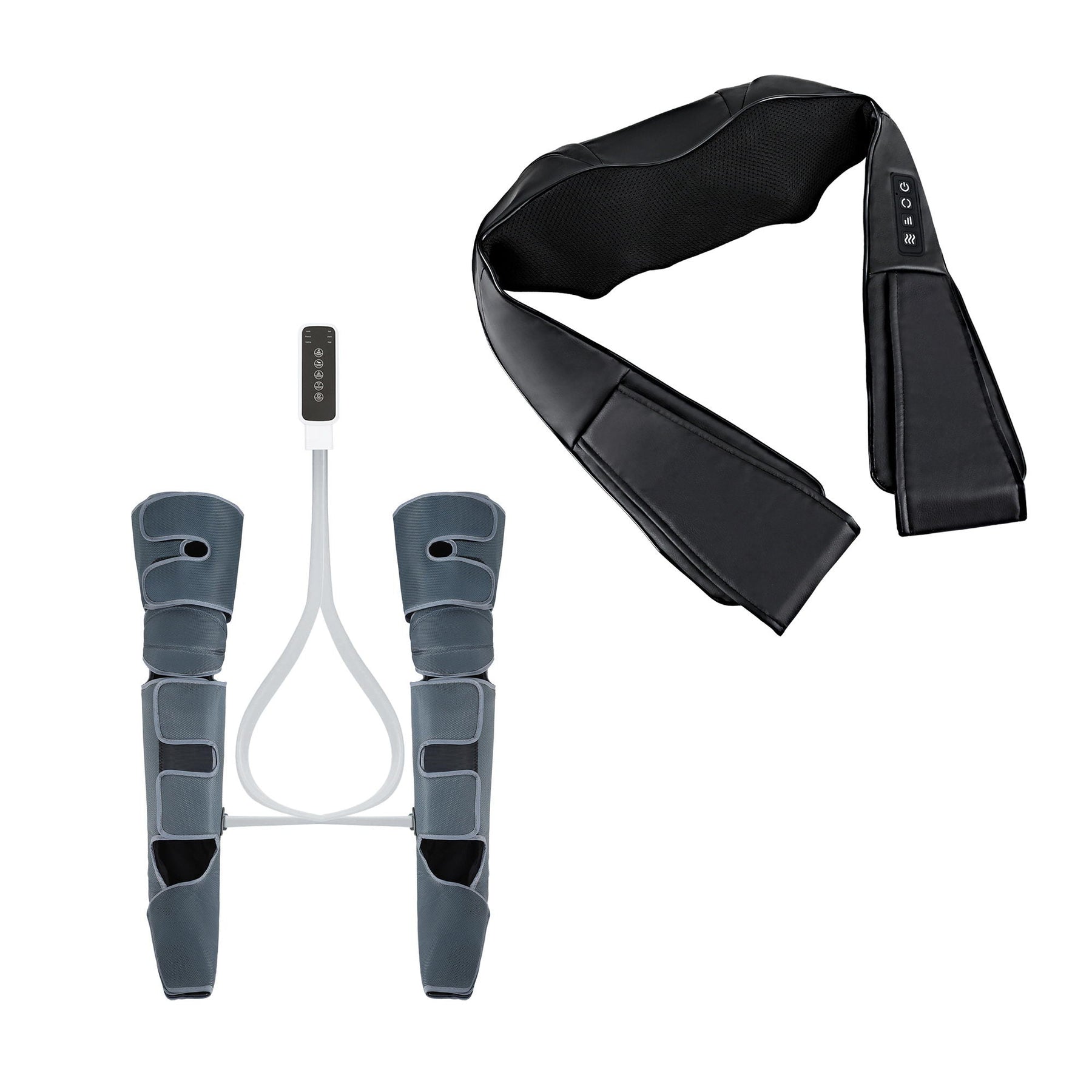 Livemor Electric Leg Foot Massager Air Wrap With Shiatsu Neck Massager Heating - SportZone.co.nz