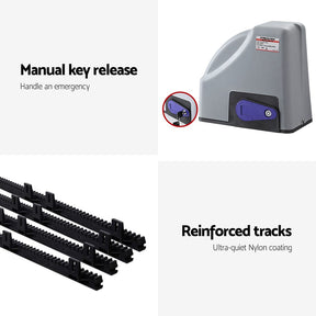 Lockmaster Automatic Sliding Gate Opener Kit 4M 800KG - SportZone.co.nz