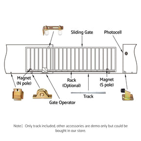 Lockmaster Electric Sliding Gate Opener Ground Track 6M - SportZone.co.nz