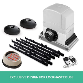 LockMaster Infrared Solar Swing Sliding Gate Opener - SportZone.co.nz