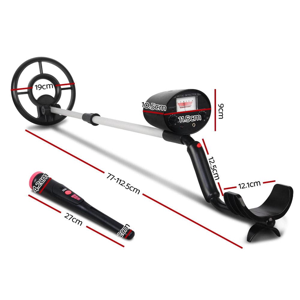 Metal Detector 180MM Deep Sensitive Waterproof Pinpointer Treasure Hunter Black - SportZone.co.nz