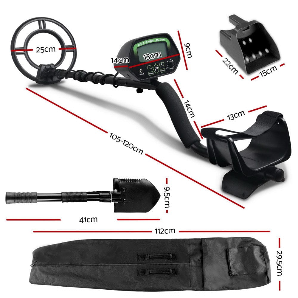 Metal Detector 220MM Deep Sensitive Waterproof Treasure Hunter Gold Digger Shovel - SportZone.co.nz
