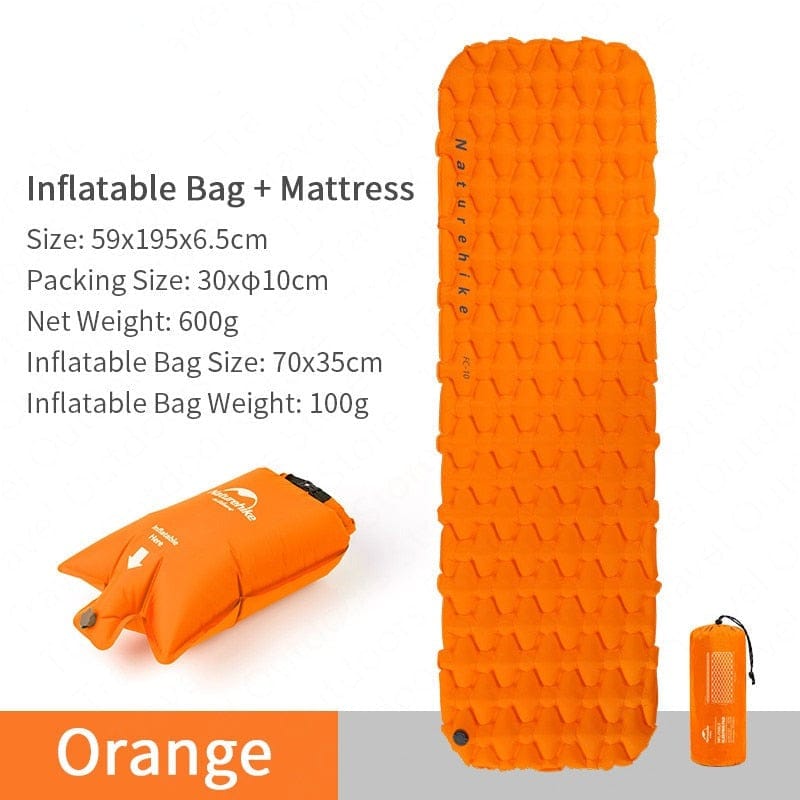 Naturehike Inflatable Camping Mat: Ultralight, Portable, and Perfect for Sleeping Comfort Under the Stars - SportZone.co.nz