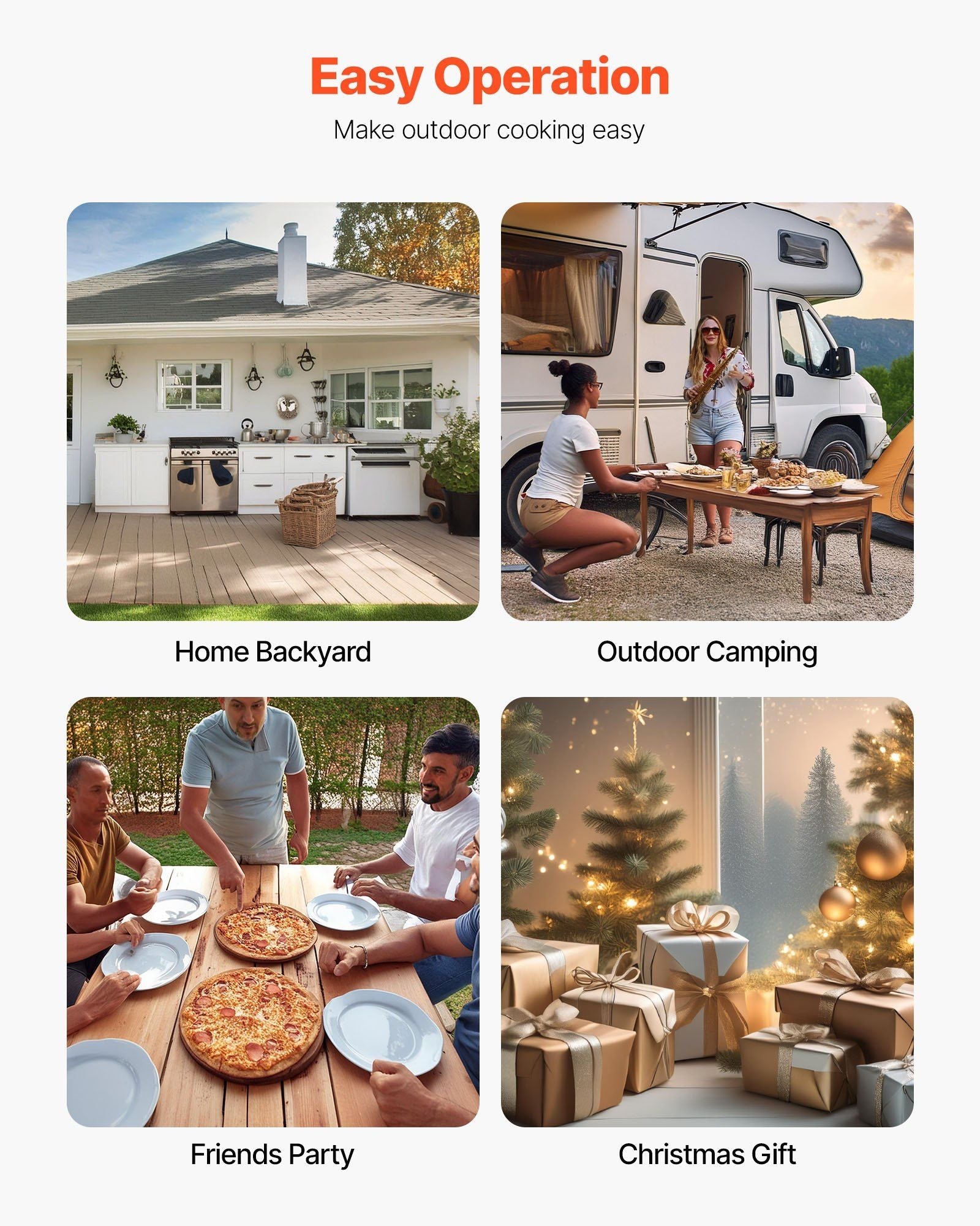 Pizza Oven Outdoor, 12" Pellet Pizza Oven, Portable Pizza-Stove with Built-in Thermometer, Wood Fired Stainless Steel Pizza-Maker, for Backyard, Camping, Pizza-Stone, Shovel, Carry Bag, Silver - SportZone.co.nz