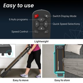 PROFLEX Walking Pad Under Desk Treadmill Foldable LCD Remote - SportZone.co.nz