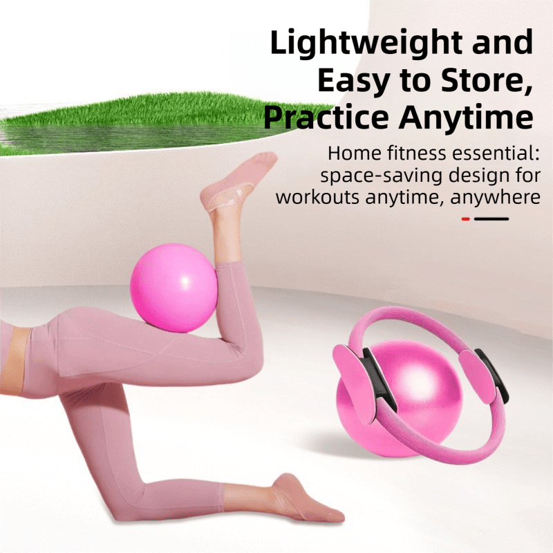 Purple Professional Pilates Ring & Yoga Ball Set - Multipurpose Home Fitness Equipment for Whole - Body Core Training & Pelvic Floor Strengthening - SportZone.co.nz
