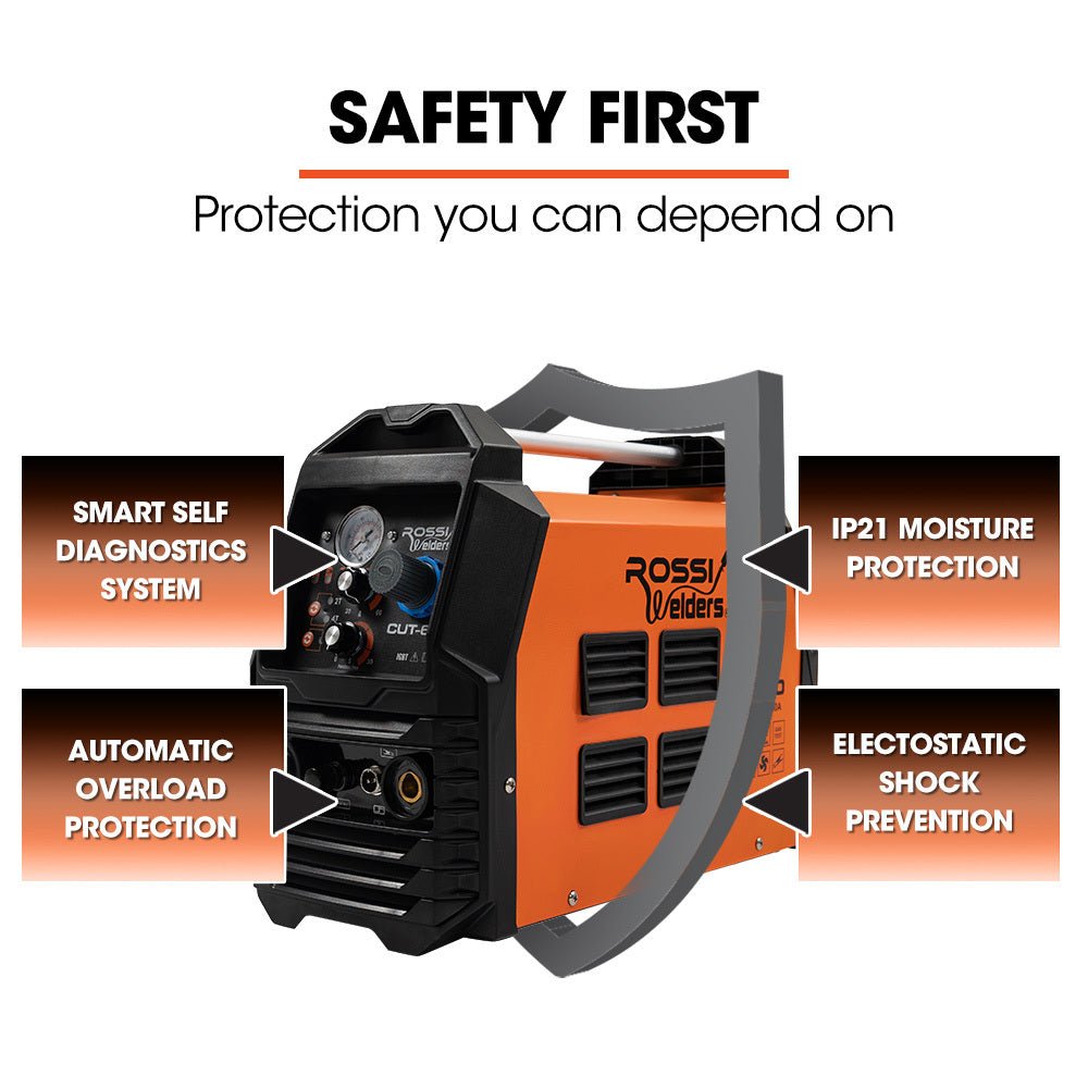ROSSI 60A Plasma Cutter | Pilot Arc DC Inverter Metal Cutting Machine - SportZone.co.nz