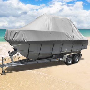 Seamanship Boat Cover 25 - 27ft Trailerable Jumbo Marine 600D Heavy Duty Grey - SportZone.co.nz