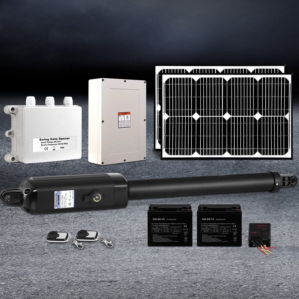 Single Swing Gate Opener 600KG 40W Solar Panel - SportZone.co.nz