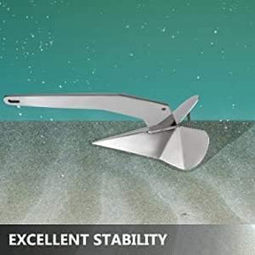 Stainless Steel Delta/Wing Style Boat Anchor Heavy Duty Triangular 11lb / 13lb 16lb /17.5lb 22lb 33lb 35lb Wing Triangle 13 lb/6 kg - SportZone.co.nz