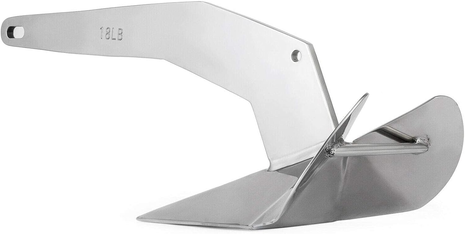 Stainless Steel Delta/Wing Style Boat Anchor Heavy Duty Triangular 11lb / 13lb 16lb /17.5lb 22lb 33lb 35lb Wing Triangle 13 lb/6 kg - SportZone.co.nz