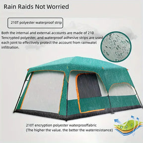 Tasman 3 - 5 Person Tent Camping Hiking Festival Pop Up Sleeping - Green - SportZone.co.nz