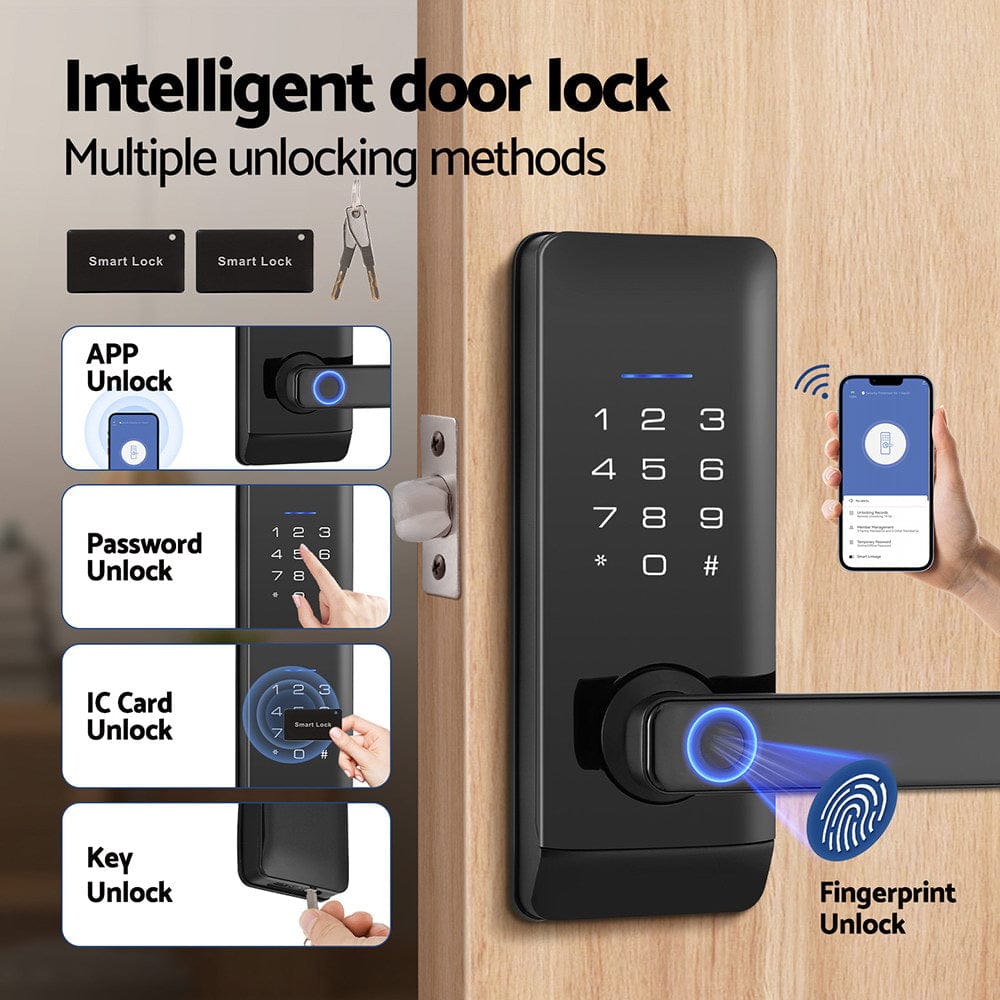 UL - tech Fingerprint Door Lock Smart Home System - SportZone.co.nz