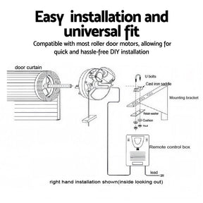 UL-tech Garage Roller Door Opener 250N Motor Auto Safety Reverse 220V - SportZone.co.nz