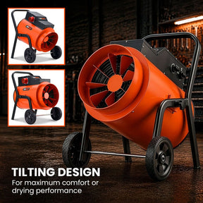 UNIMAC 15kW Industrial Electric Space Heater | 3 Phase Portable Fan Heater - SportZone.co.nz