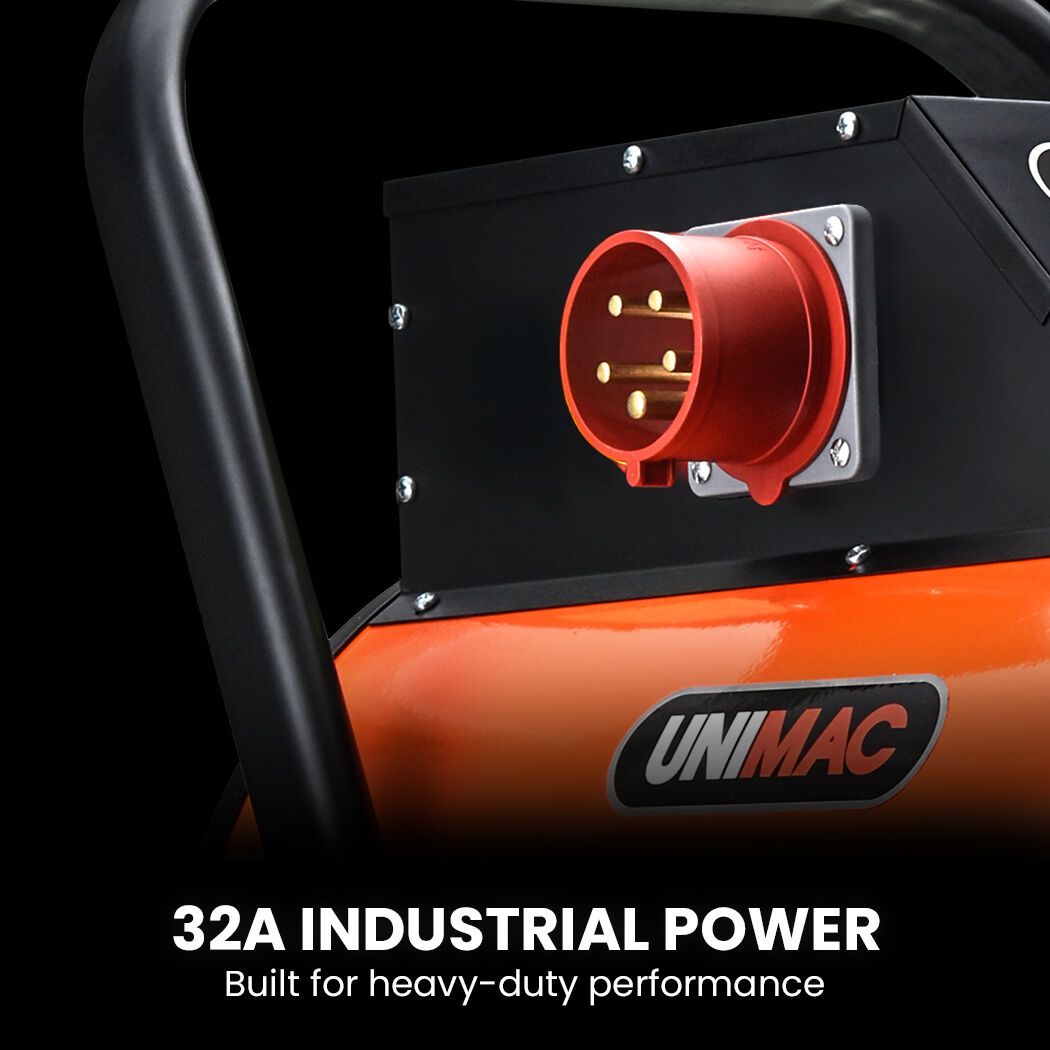 UNIMAC 15kW Industrial Electric Space Heater | 3 Phase Portable Fan Heater - SportZone.co.nz