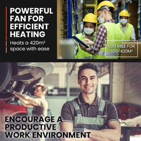 UNIMAC 30kW Portable Industrial Diesel Space Heater | Commercial Forced Air Heater - SportZone.co.nz