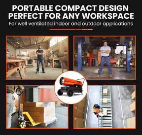 UNIMAC 30kW Portable Industrial Diesel Space Heater | Commercial Forced Air Heater - SportZone.co.nz