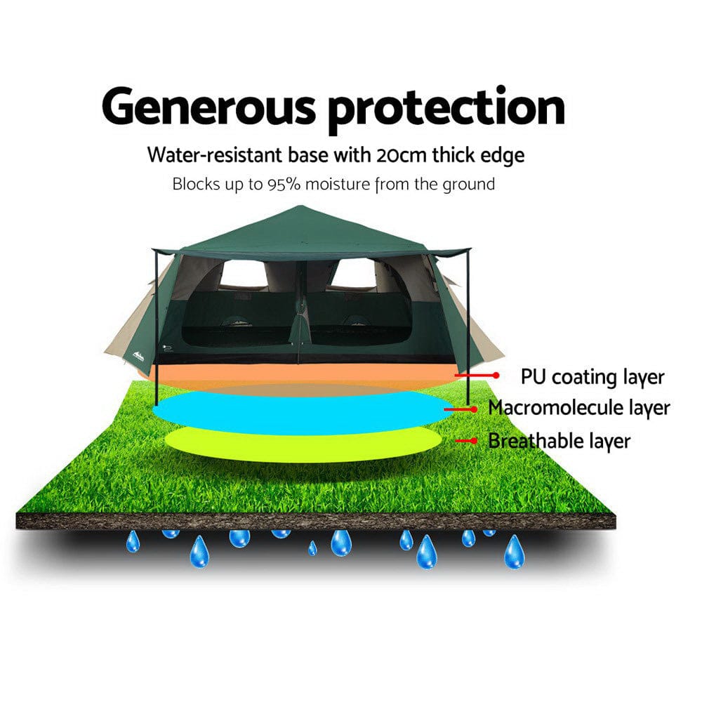 Weisshorn 8 - Person Dome Tent | Easy Setup Camping Tent - SportZone.co.nz