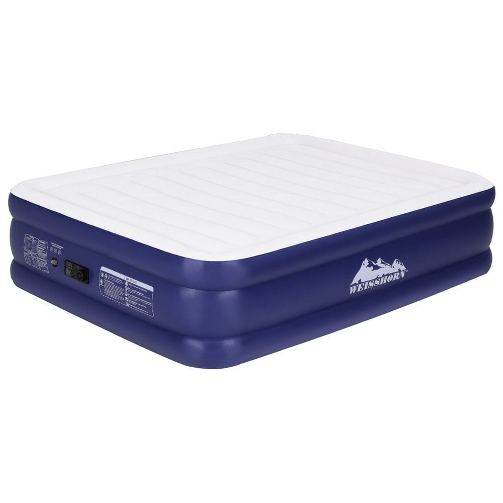Weisshorn Air Mattress Queen Inflatable Bed Air bed 51cm - SportZone.co.nz