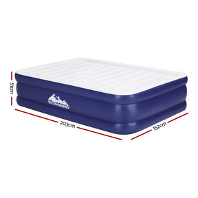 Weisshorn Air Mattress Queen Inflatable Bed Air bed 51cm - SportZone.co.nz