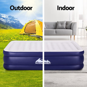 Weisshorn Air Mattress Queen Inflatable Bed Air bed 51cm - SportZone.co.nz