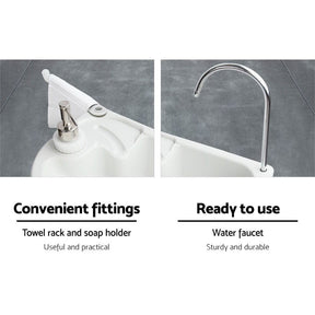 Weisshorn Camping Basin Portable Hand Wash Sink Stand 19L Capacity - SportZone.co.nz