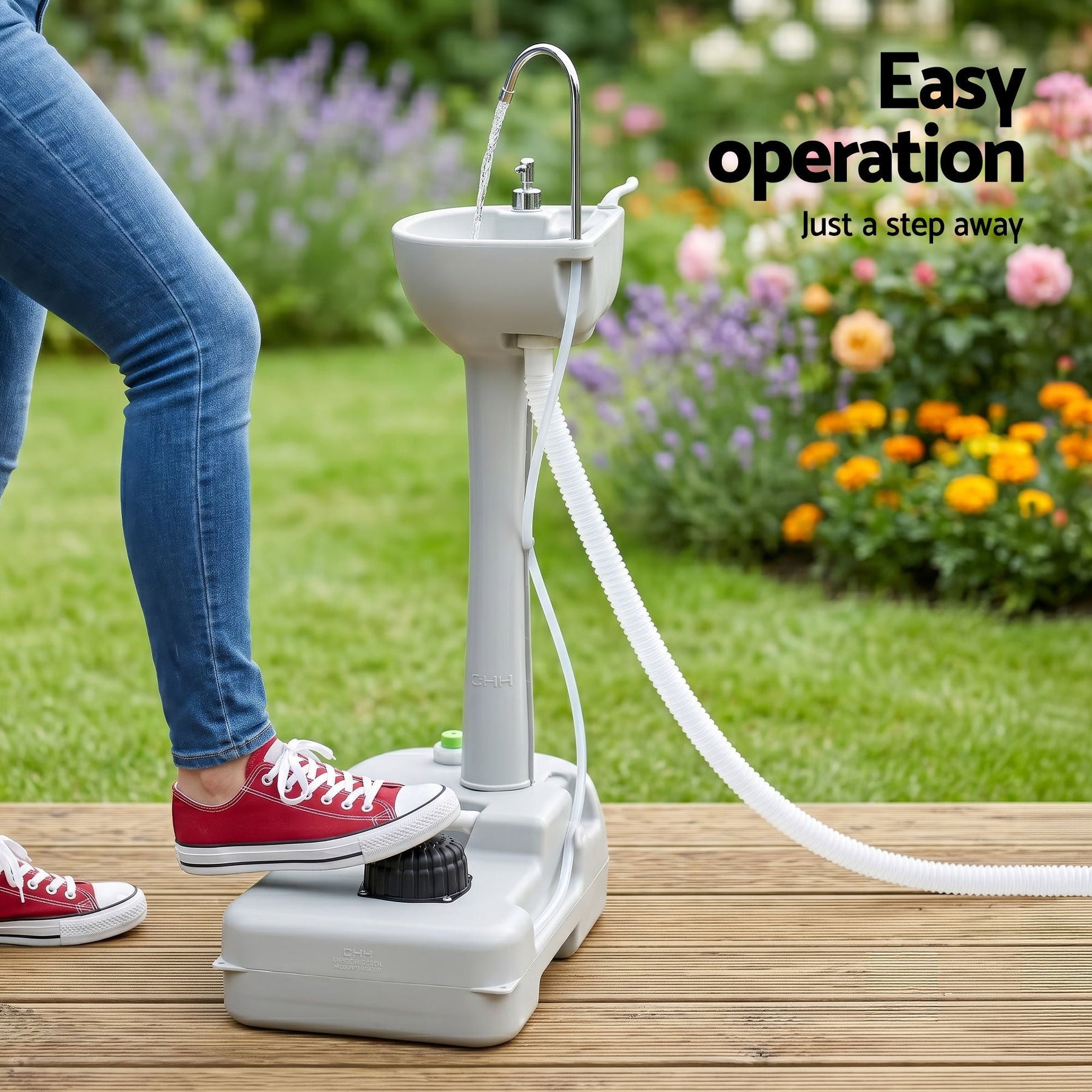 Weisshorn Camping Basin Portable Hand Wash Sink Stand 19L Capacity - SportZone.co.nz