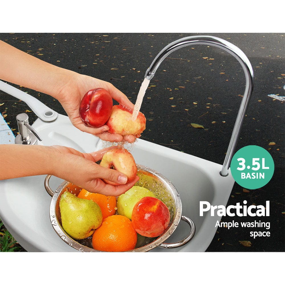Weisshorn Camping Basin Portable Hand Wash Sink Stand 19L Capacity - SportZone.co.nz