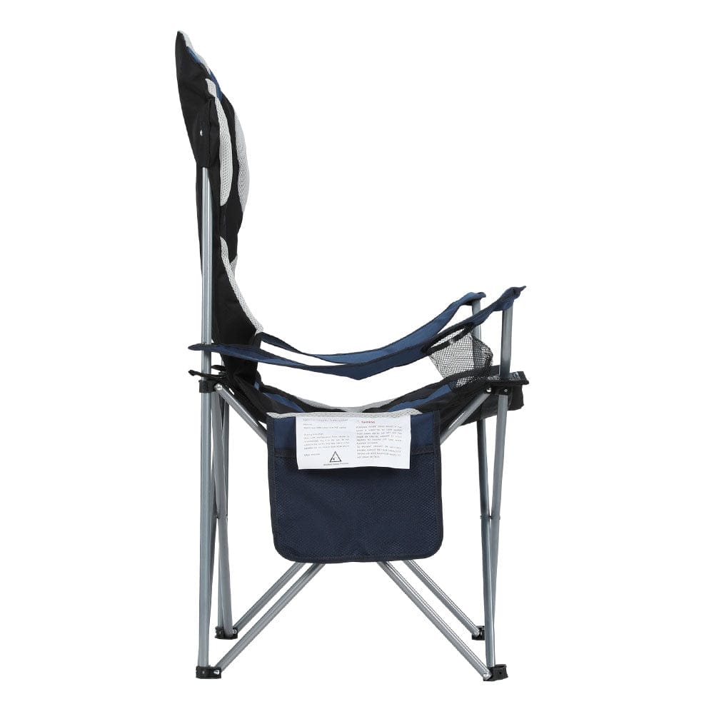 Weisshorn Camping Folding Chair Portable Outdoor Hiking Fishing Picnic Navy 2pcs - SportZone.co.nz