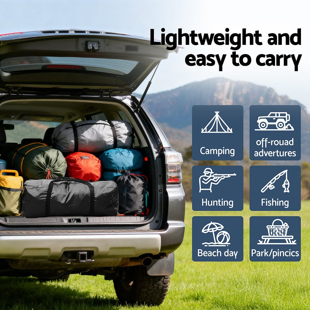 Weisshorn Camping Tent Car SUV Rear Hatchback Tents Canopy Portable Outdoor Family Black - SportZone.co.nz