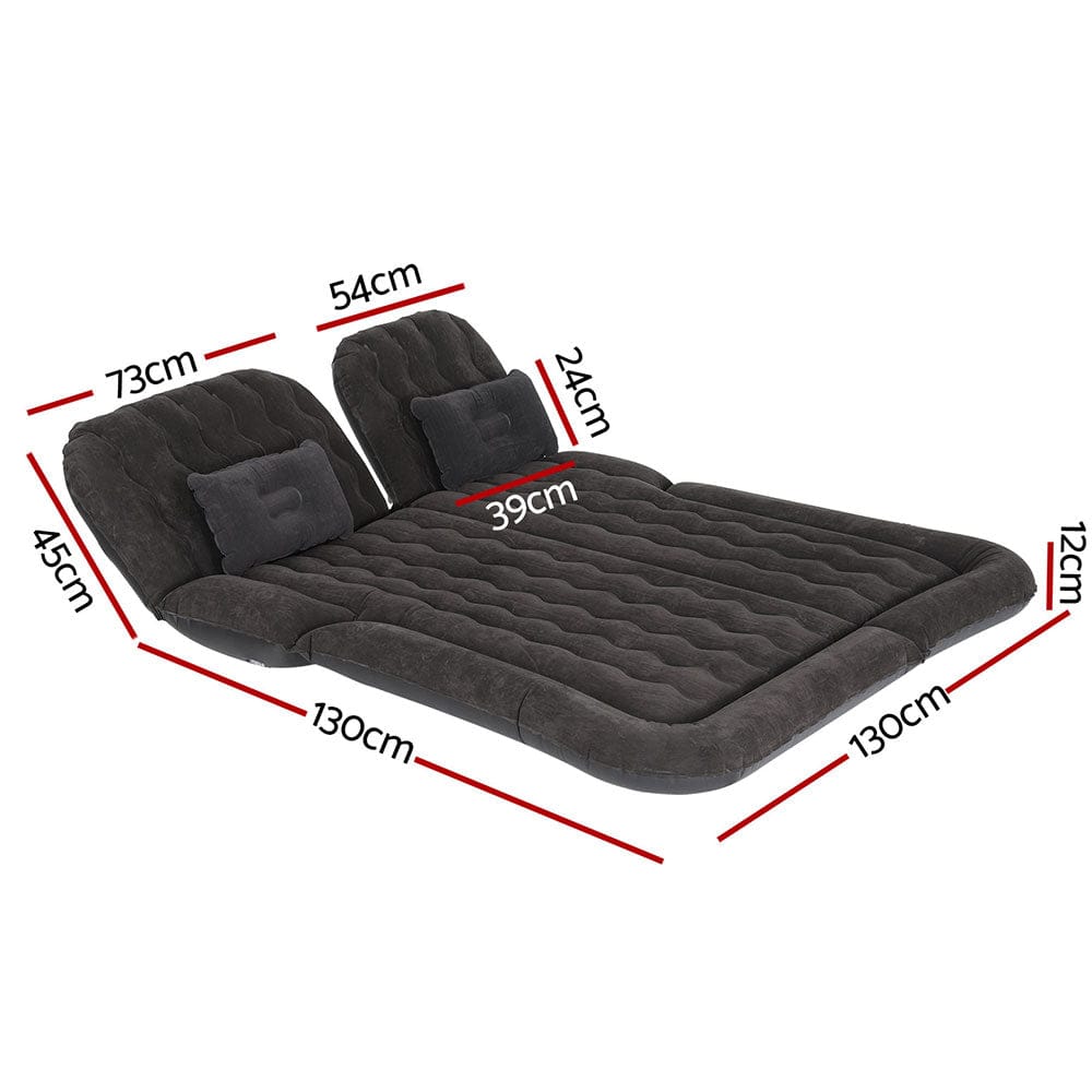 Weisshorn Car Mattress 175x130 Inflatable SUV Back Seat Camping Bed Black - SportZone.co.nz
