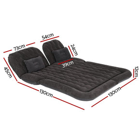 Weisshorn Car Mattress 175x130 Inflatable SUV Back Seat Camping Bed Black - SportZone.co.nz