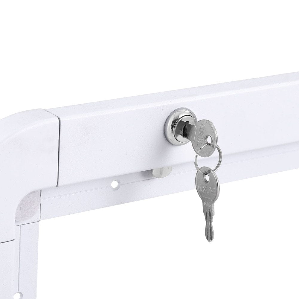 Weisshorn Caravan Table 800 x 450mm Folding Lockable White - SportZone.co.nz