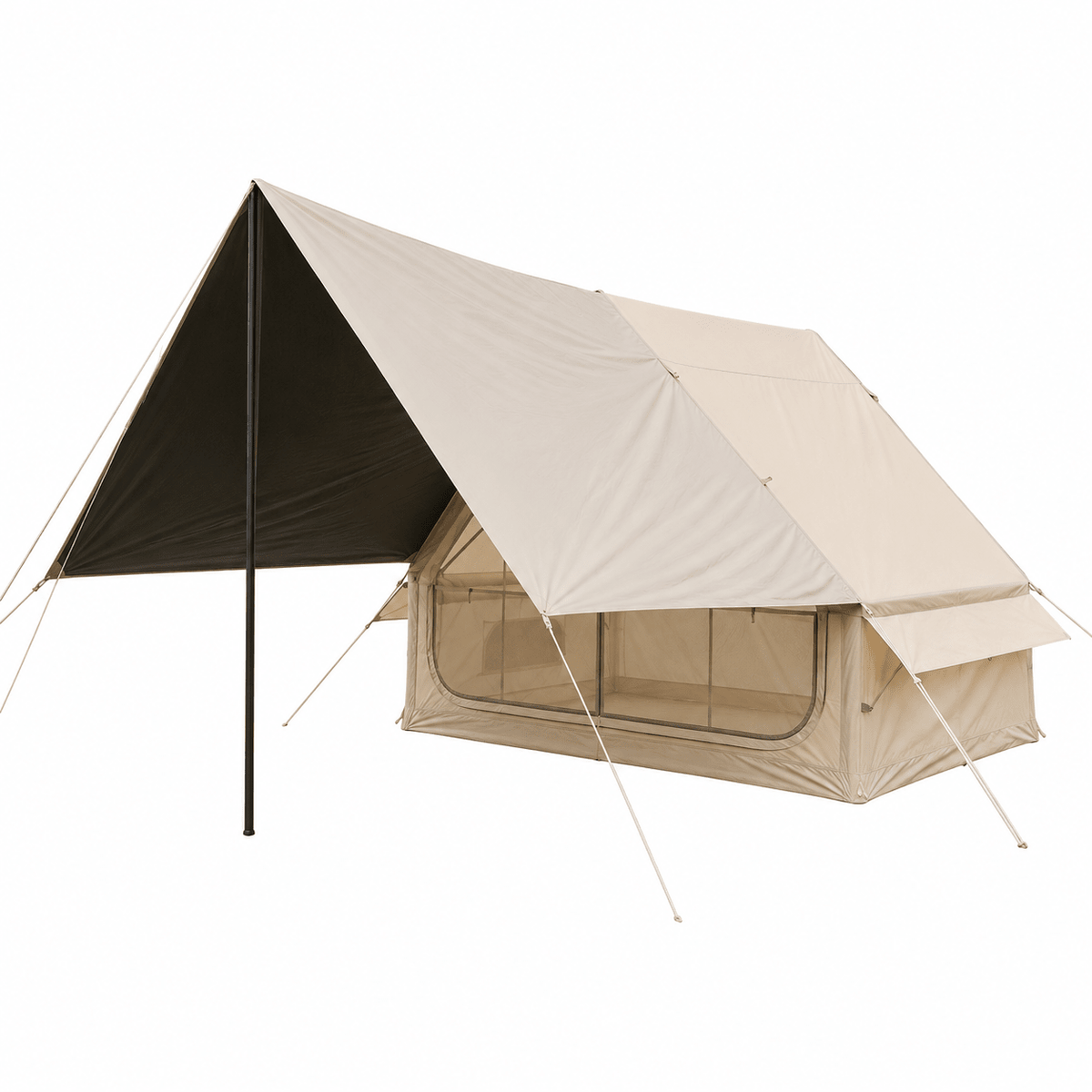 Weisshorn Inflatable A-Frame Tent with Extended Side Awning Basecamp Shelter - SportZone.co.nz