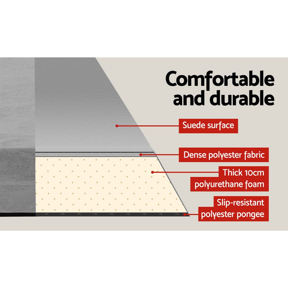Weisshorn Self Inflating Mattress Camping Sleeping Mat Air Bed Double Set Grey - SportZone.co.nz