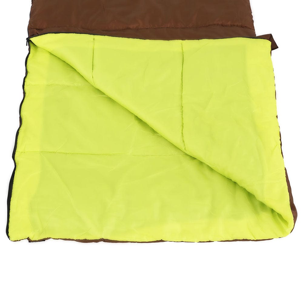 Weisshorn Sleeping Bag Double Bags Thermal Camping Hiking Tent Brown - 5°C - SportZone.co.nz