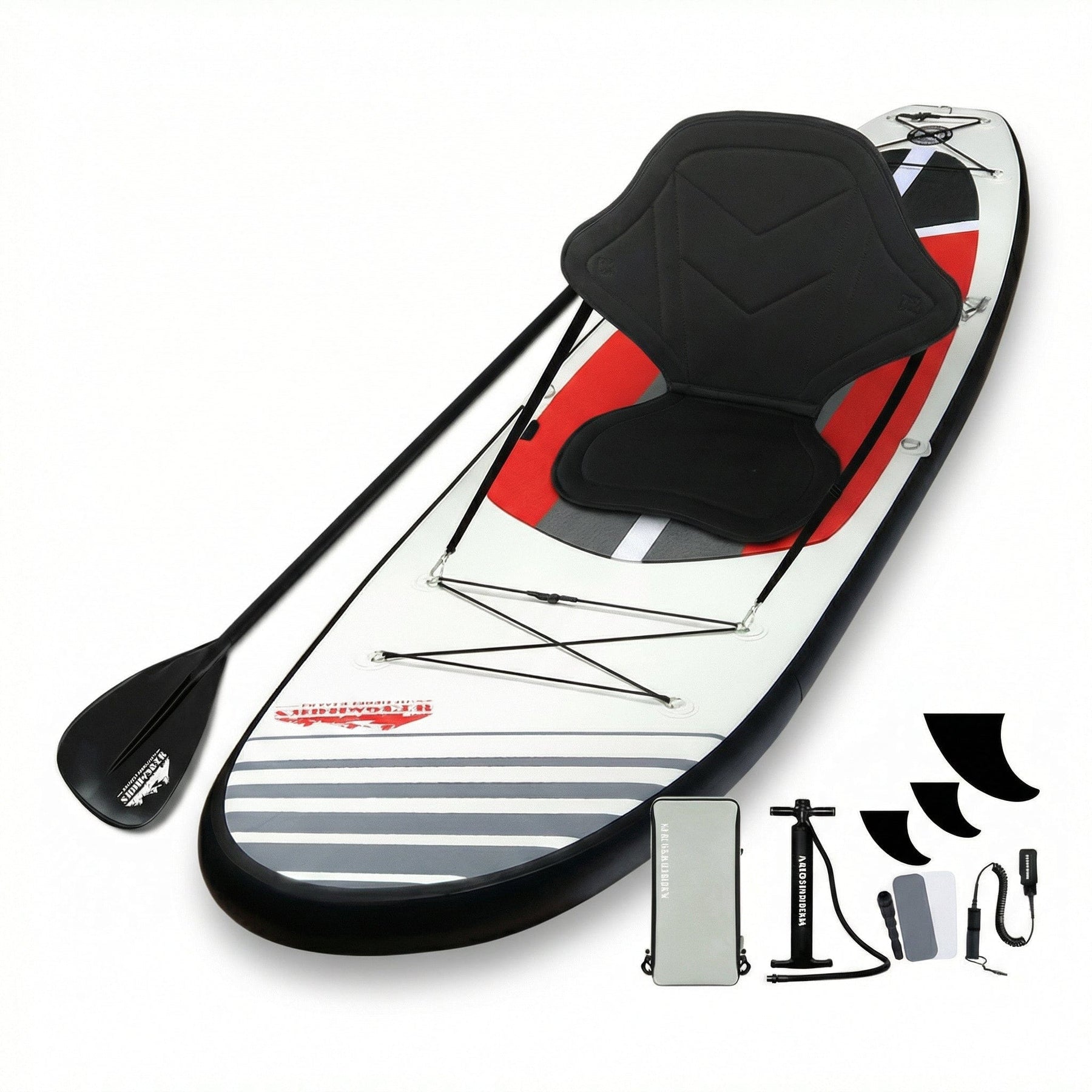 Weisshorn Stand Up Paddle Board 11ft Inflatable SUP Surfboard Paddleboard Kayak Surf Black - SportZone.co.nz