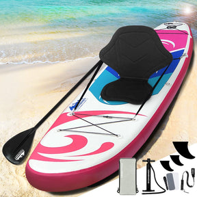 Weisshorn Stand Up Paddle Board 11ft Inflatable SUP Surfboard Paddleboard Kayak Surf Pink - SportZone.co.nz