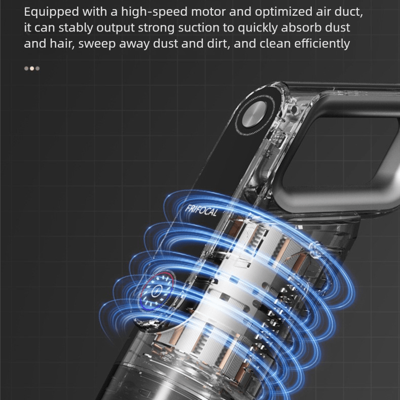 White Wireless Stick Vacuum Cleaner with 14000Pa Suction, HEPA Filter & 350ml Water Tank for Wet Dry Cleaning, Ideal for Home Use - SportZone.co.nz