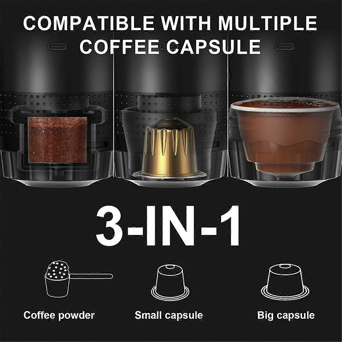 Wireless Portable Espresso Coffee Machine Capsule & Powder Travel Maker - SportZone.co.nz