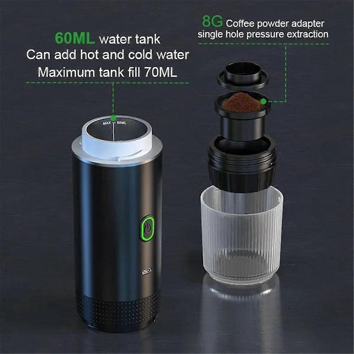 Wireless Portable Espresso Coffee Machine Capsule & Powder Travel Maker - SportZone.co.nz