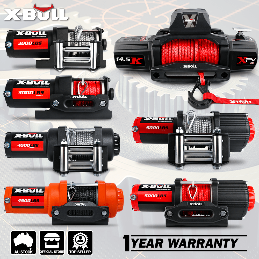 X - BULL Electric Winch 12V 3000LBS Synthetic Rope ATV UTV Boat Trailer With 2 X Wireless remote - SportZone.co.nz