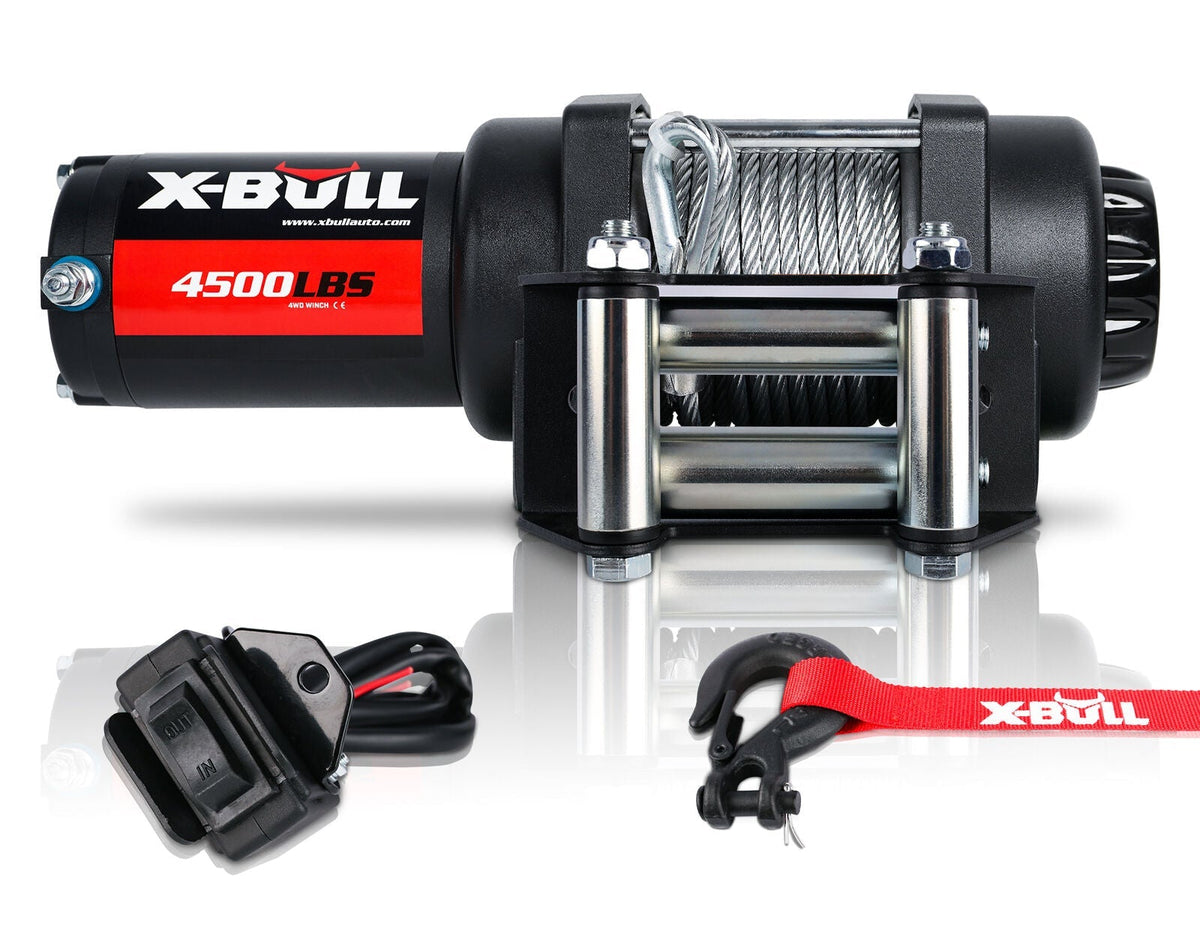 X - BULL Electric Winch 4500LBS/2041KG Steel Cable Wireless Remote Boat ATV 4WD - SportZone.co.nz