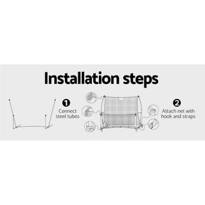 Everfit 1.8m Football Soccer Net Portable Goal Net Rebounder Sports Training - SportZone.co.nz