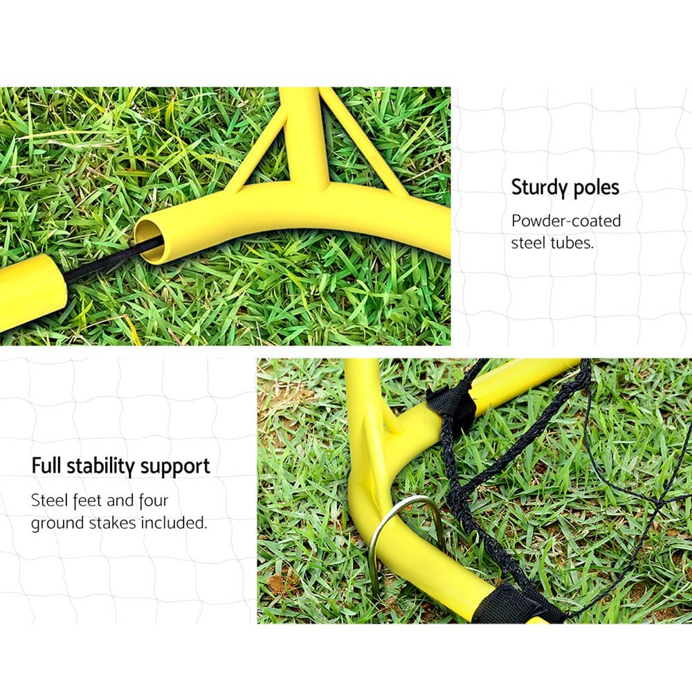 Everfit 2.4m Football Soccer Net Portable Goal Net Rebounder Sports Training - SportZone.co.nz