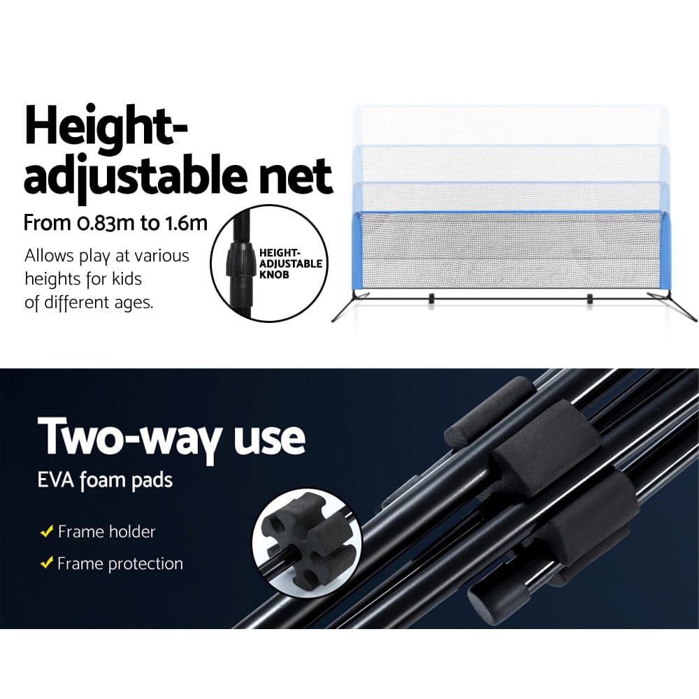 Everfit 3m Badminton Tennis Net Portable Volleyball Kit Adjustable Height - SportZone.co.nz