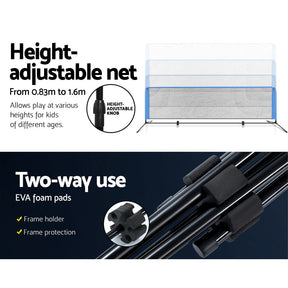 Everfit 3m Badminton Tennis Net Portable Volleyball Kit Adjustable Height - SportZone.co.nz