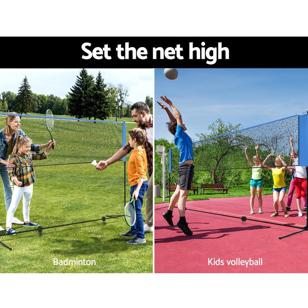 Everfit 3m Badminton Tennis Net Portable Volleyball Kit Adjustable Height - SportZone.co.nz